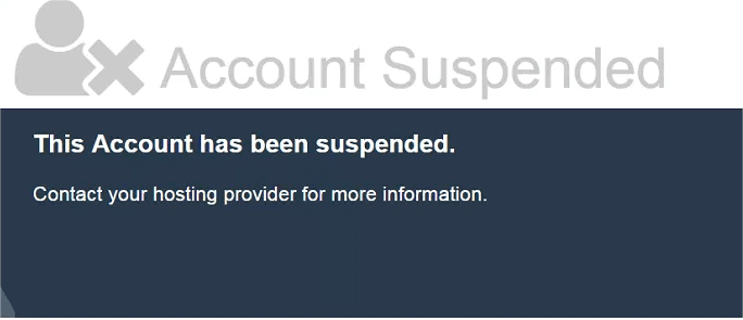 Account Suspended